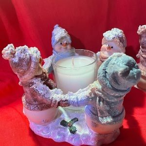 Snowman candle set